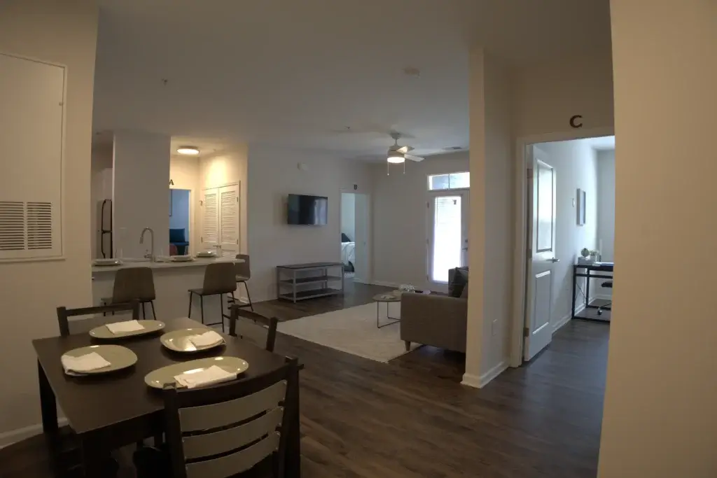 Fully Furnished Floor Plans with Modern Kitchens and Spacious Shared Living Areas Image