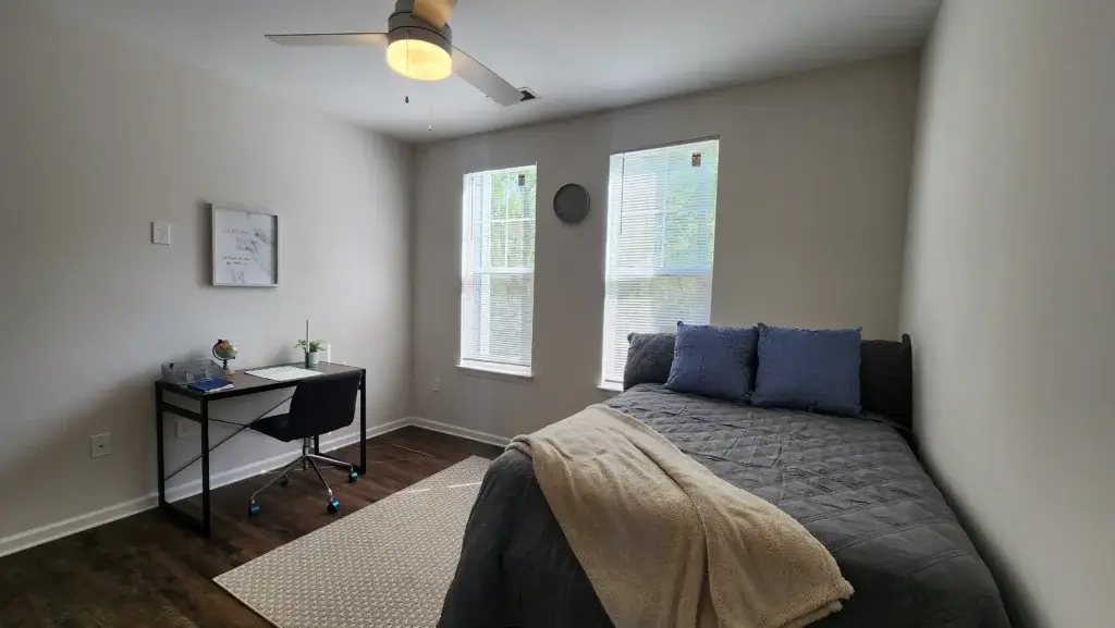 Spacious Private Bedrooms with Natural Light and Dedicated Study Space Image